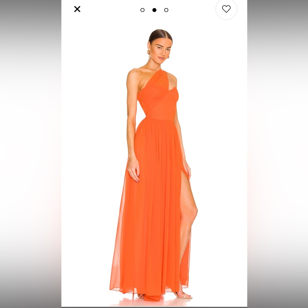Revolve Yaura One Shoulder Wrap Dress Orange - UK: 14, US: 10